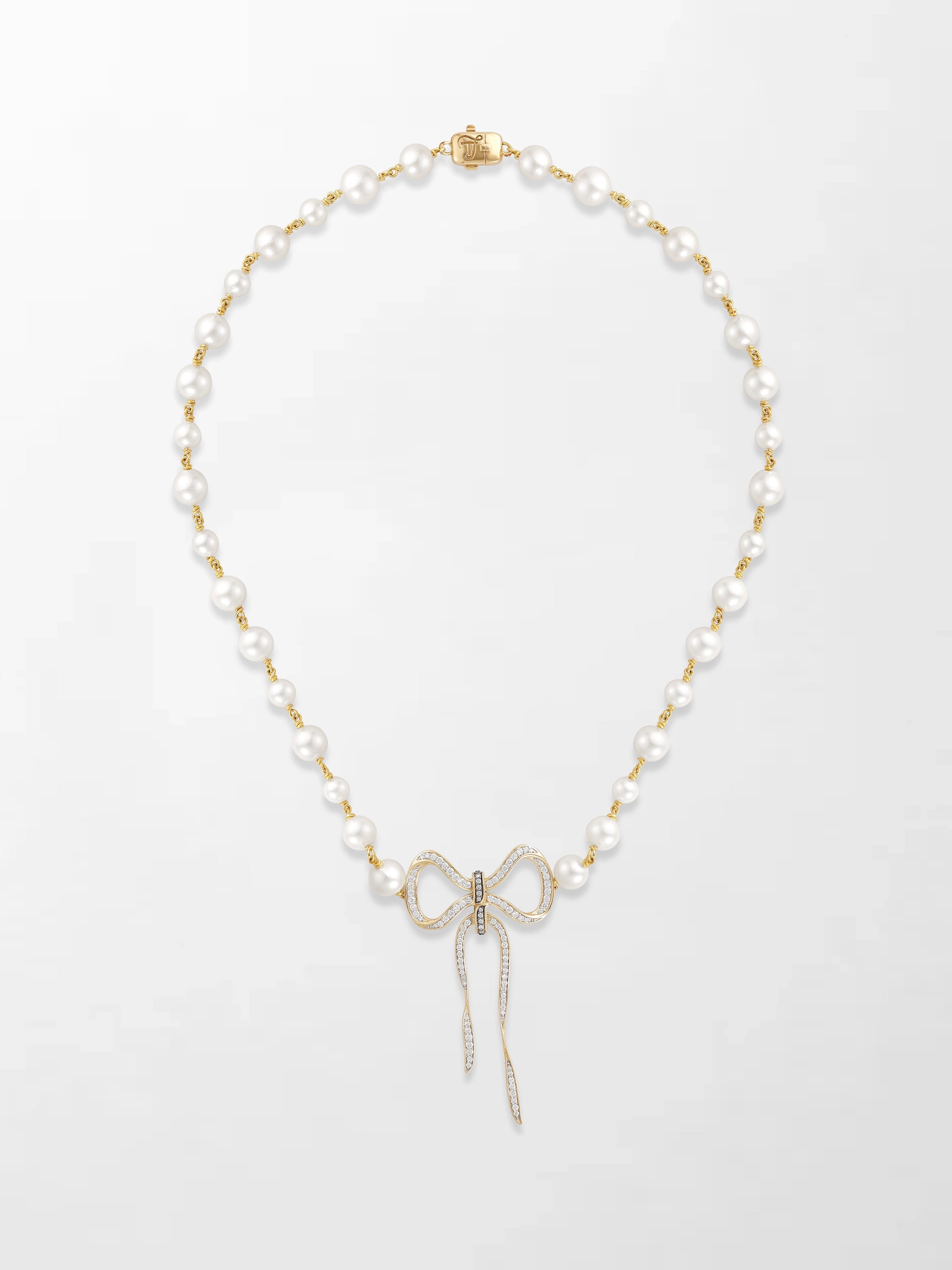 Akoya Pearl Flick-Tie Necklace