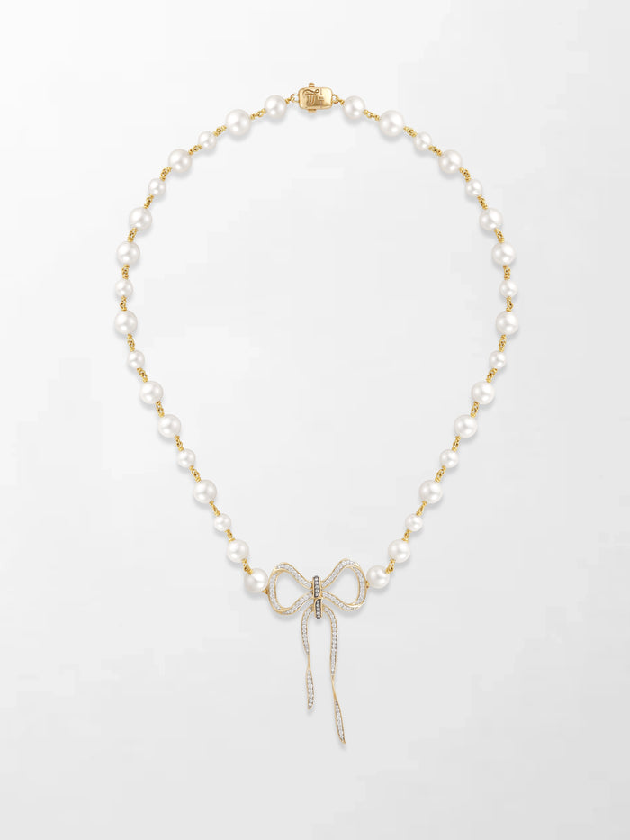 Akoya Pearl Flick-Tie Necklace