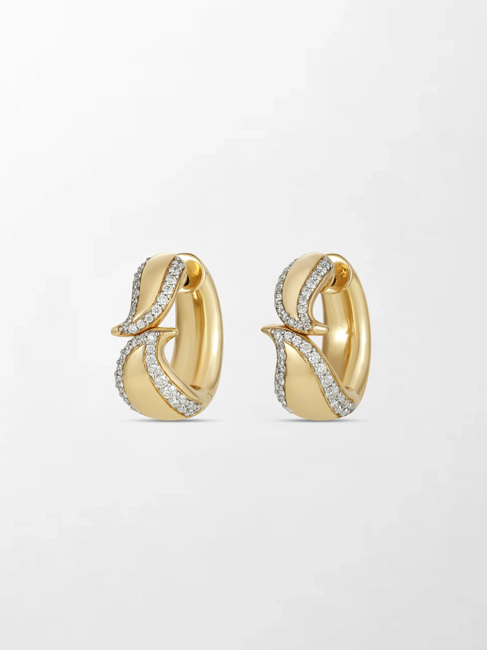 Edge Diamond Flick Earrings