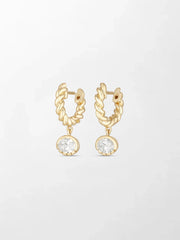 Bezel Drop Earrings