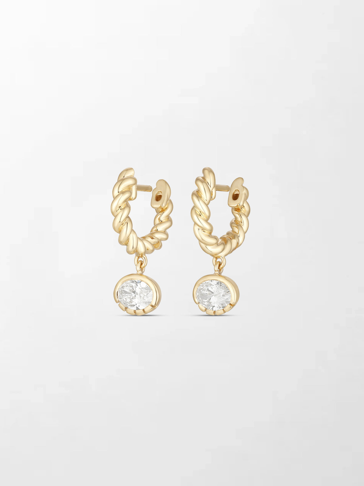 Bezel Drop Earrings
