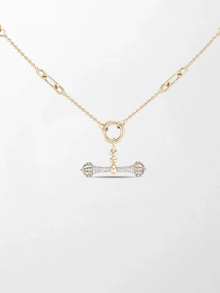 Midnight Diamond Dumbbell T-Bar Chain