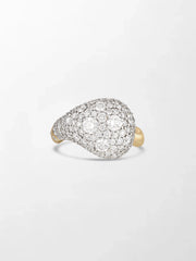 Pear Dome Pave Ring