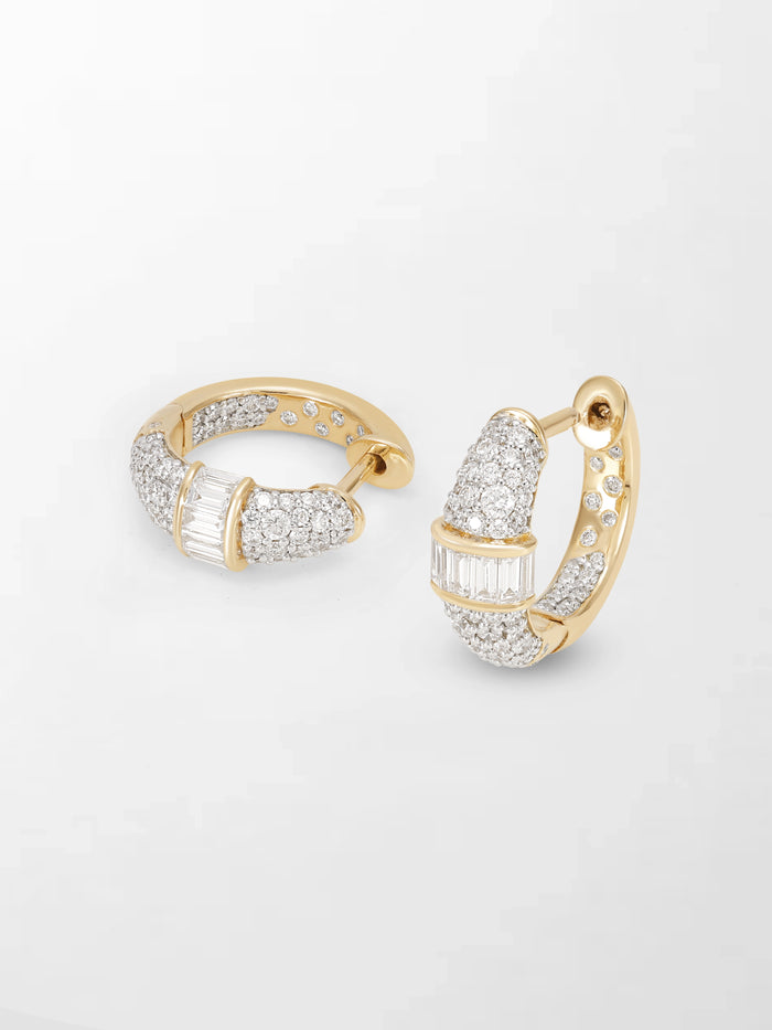 Baby Pavé Baguette hoops