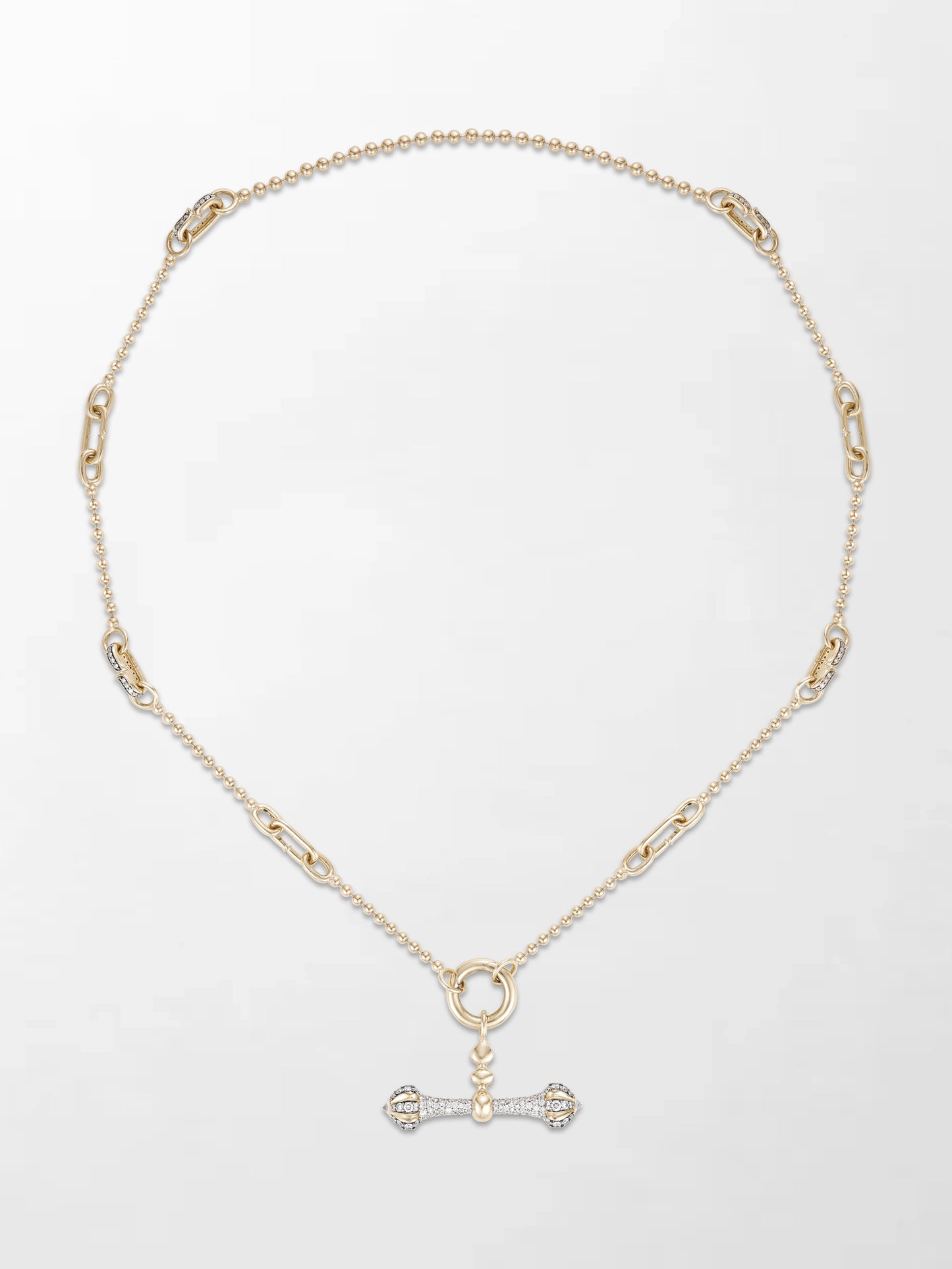 Midnight Diamond Dumbbell T-Bar Chain
