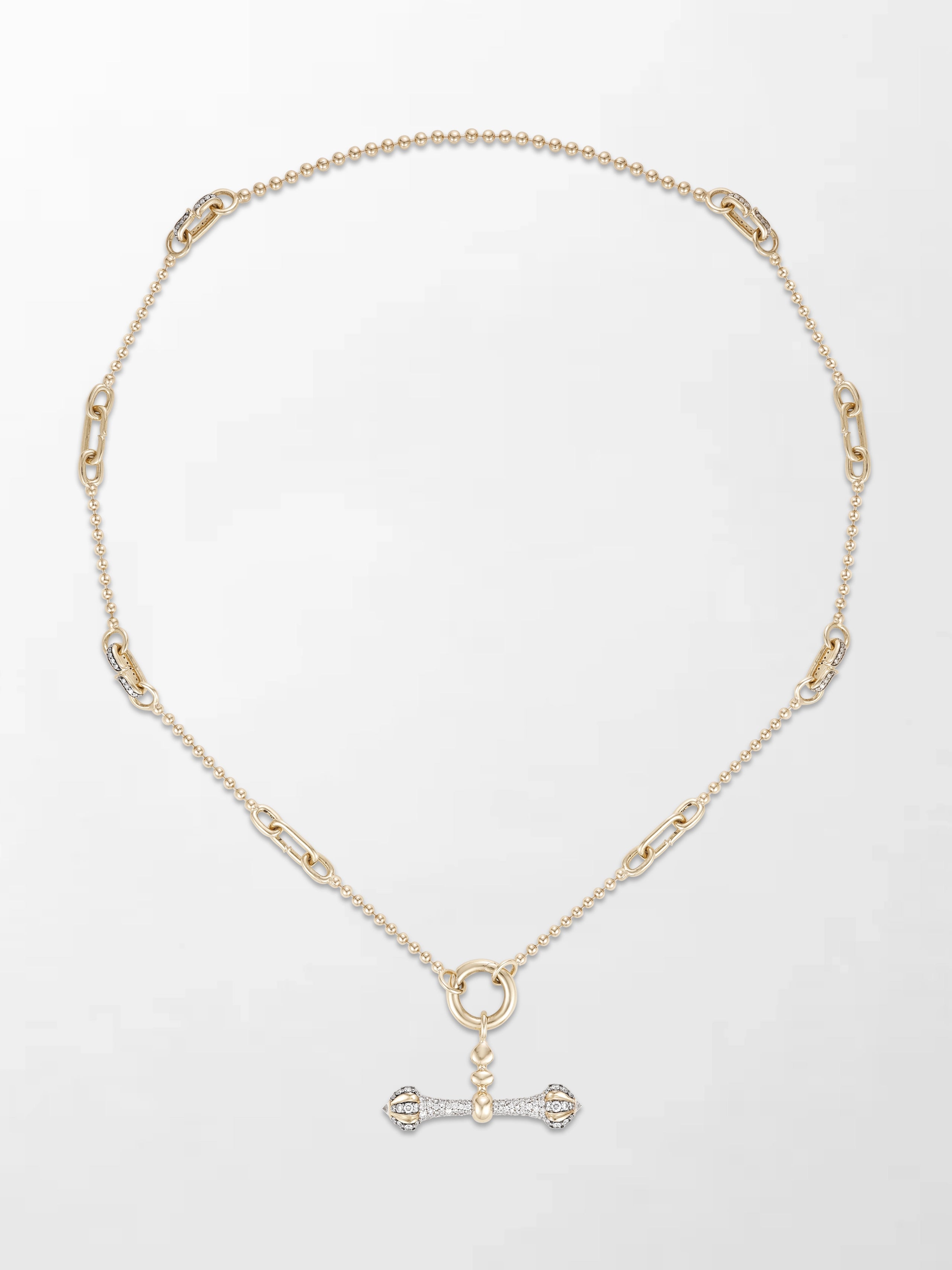 Midnight Diamond Dumbbell T-Bar Chain