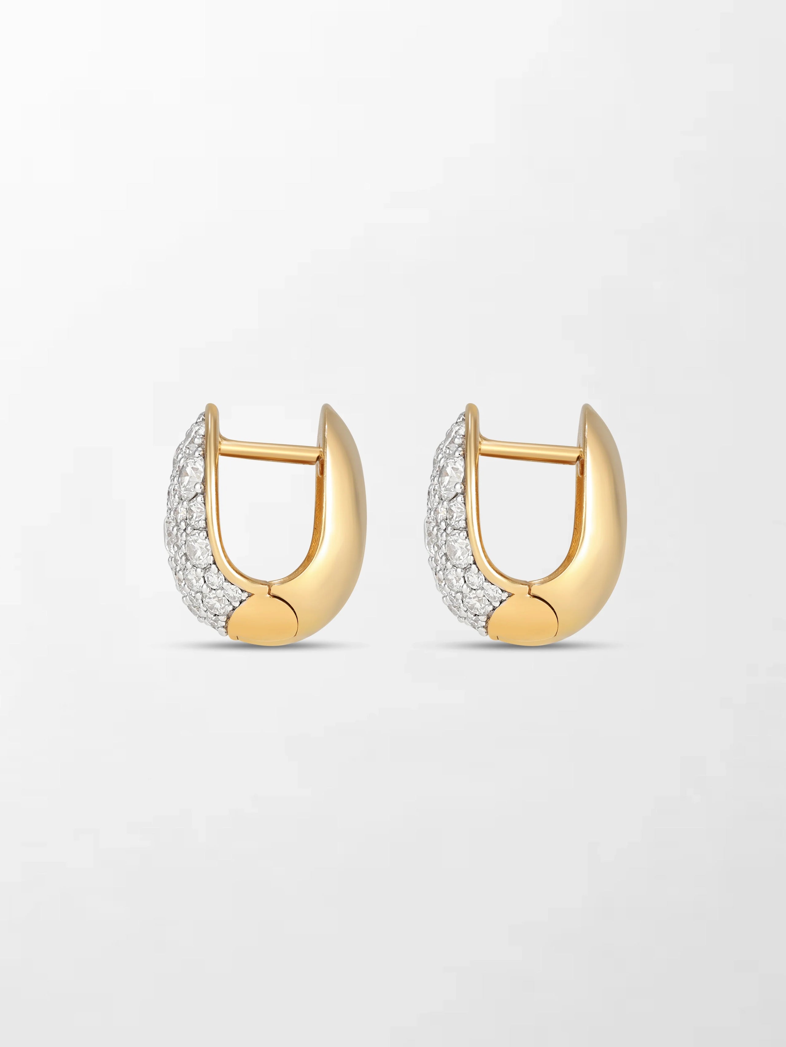 Diamond Curve Huggies
