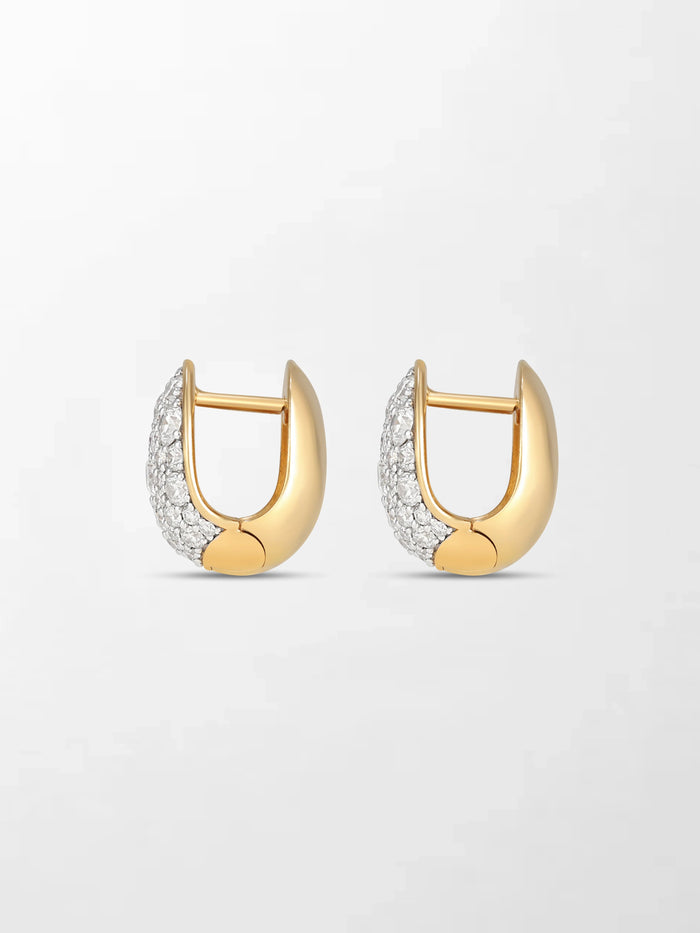 Diamond Curve Huggies