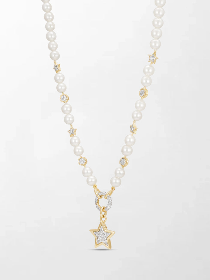 Moonstar Pavé Pearl Necklace