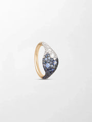 Sapphire Dome Pave Ring