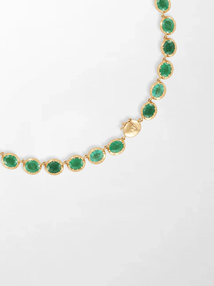 Ovel Emerald Necklace