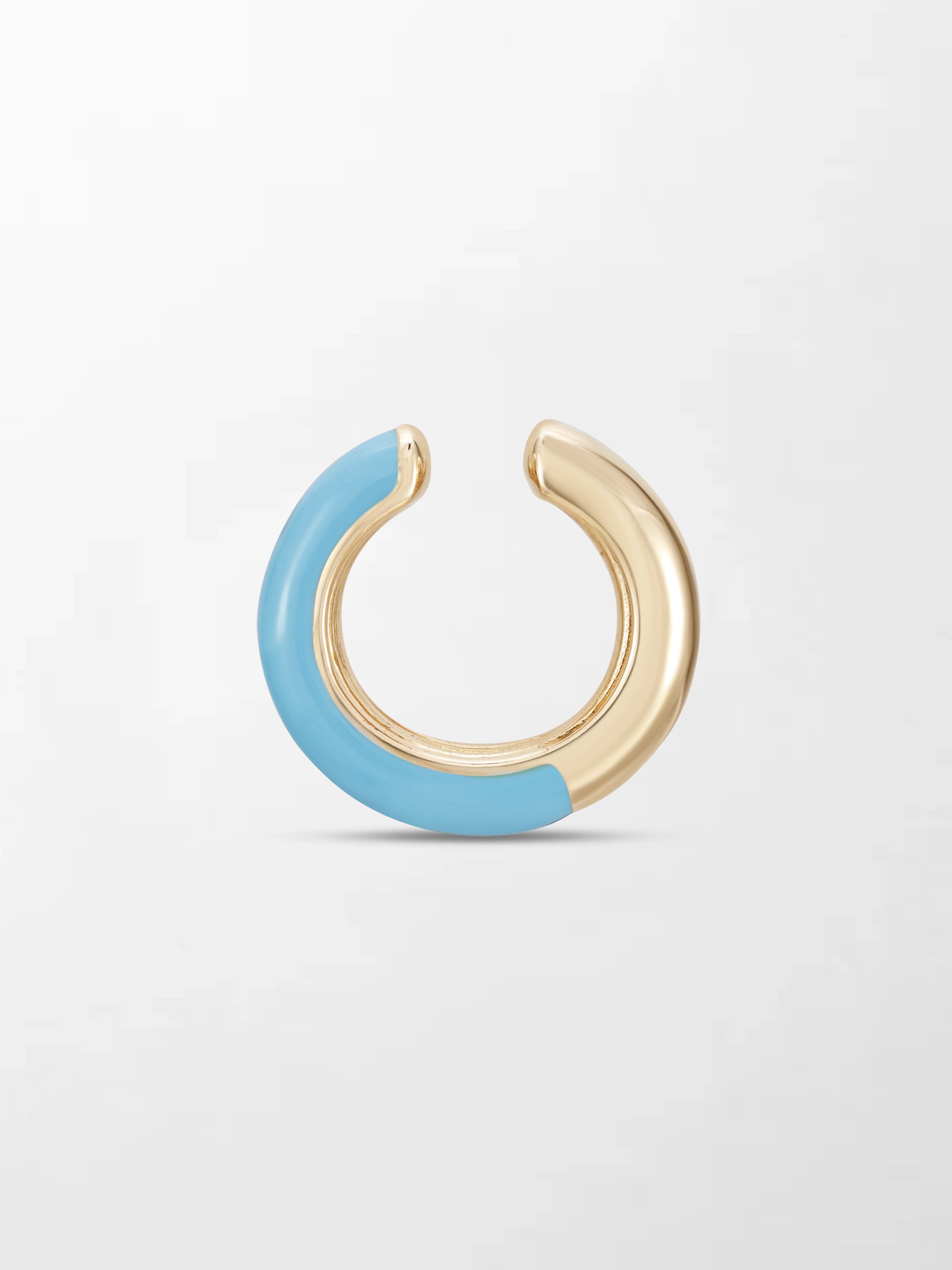 Blue Enamel Pavé Ear Cuff