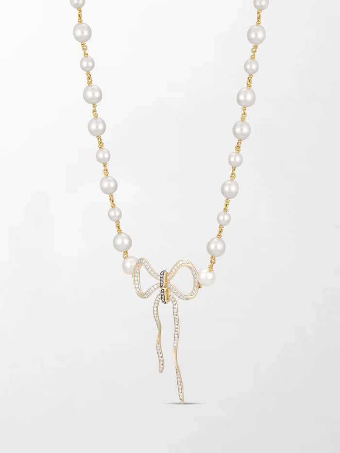 Akoya Pearl Flick-Tie Necklace