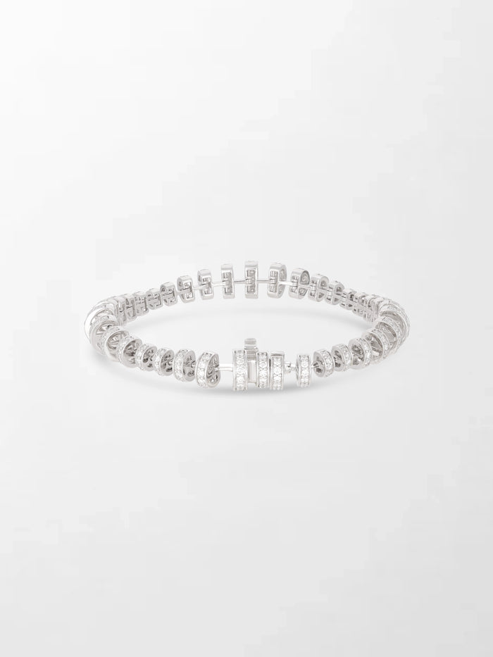 Snow Tapered Roundelle Bracelet