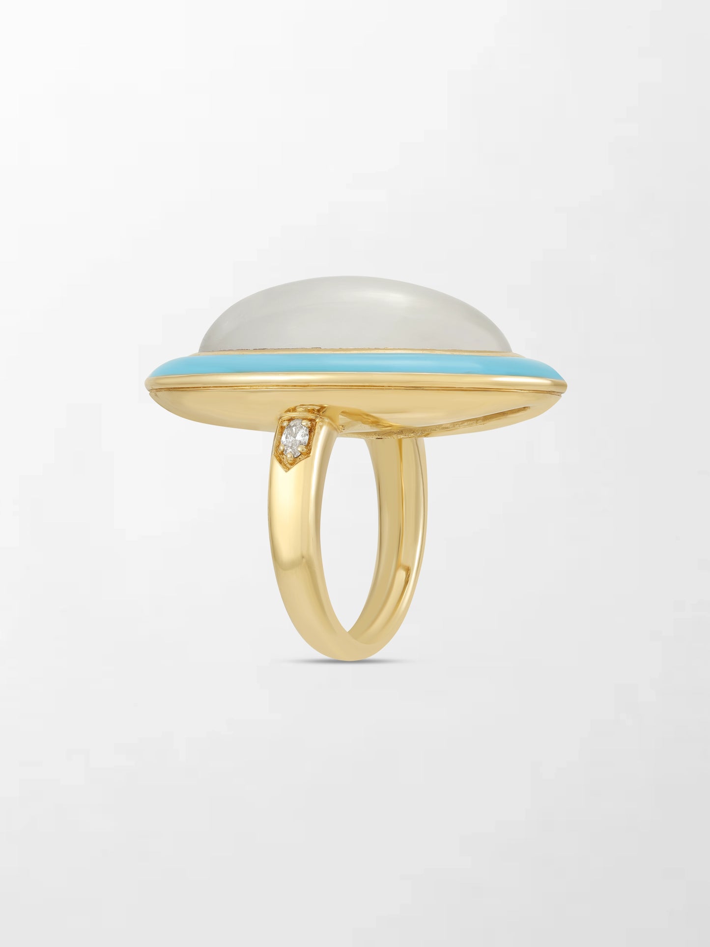 Moonstone Enamel Ring