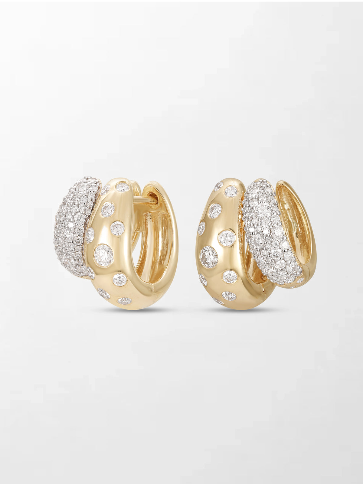Polkadot Dome Pavé Huggies