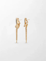 Diamond & Enamel Serpent Drop Earrings