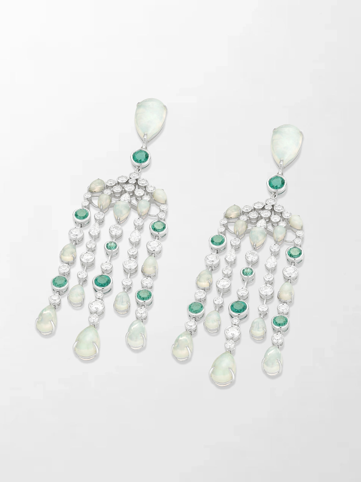 Moonlit Opal Chandelier Earrings