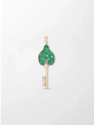 Emerald Heart Key Pendant