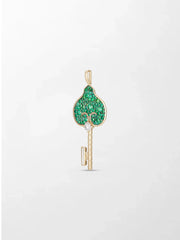 Emerald Heart Key Pendant