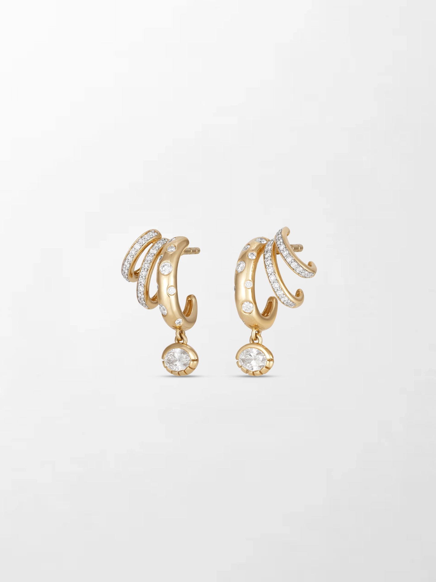 Polkadot Claw Diamond Earrings