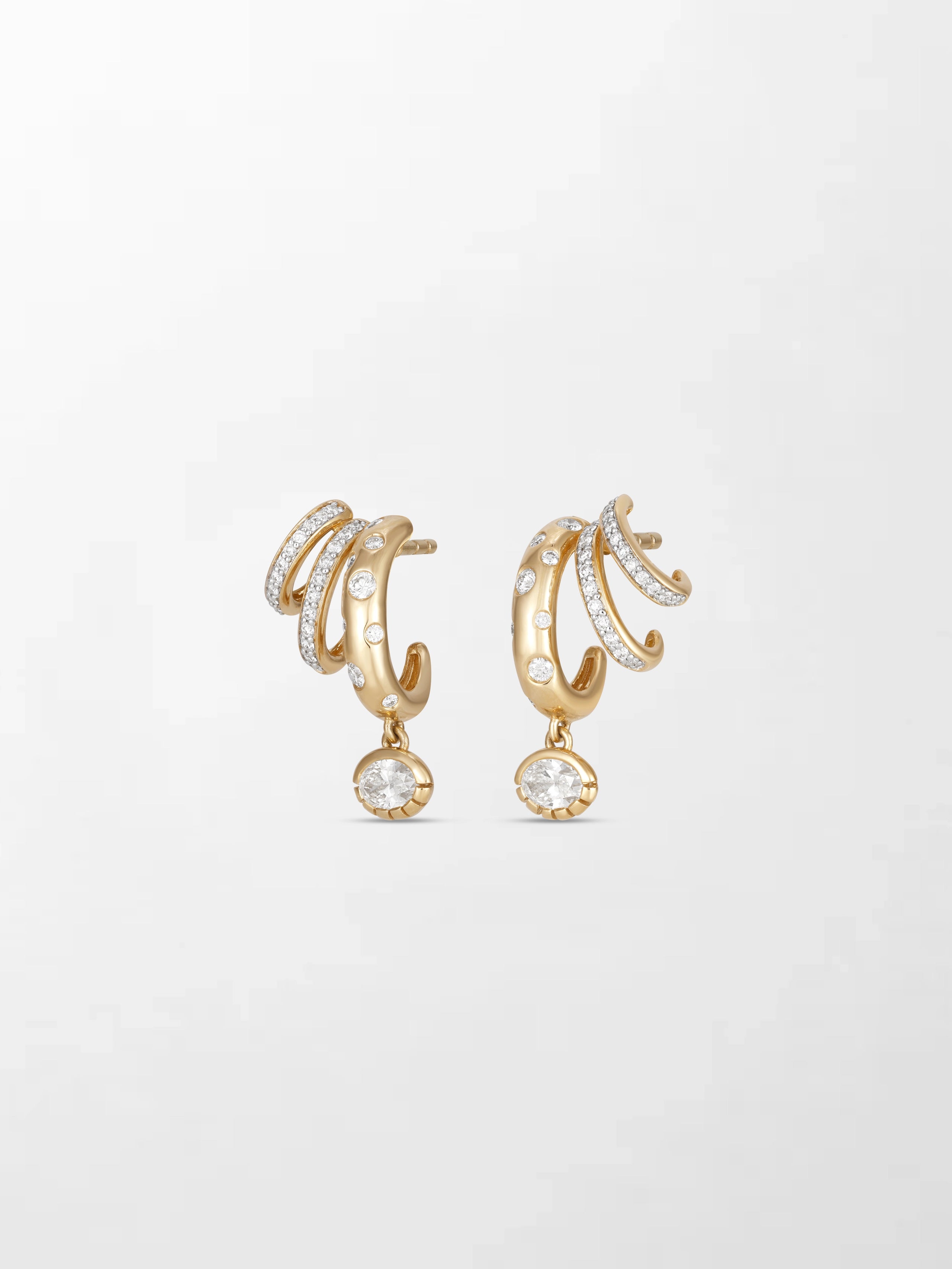 Polkadot Claw Diamond Earrings