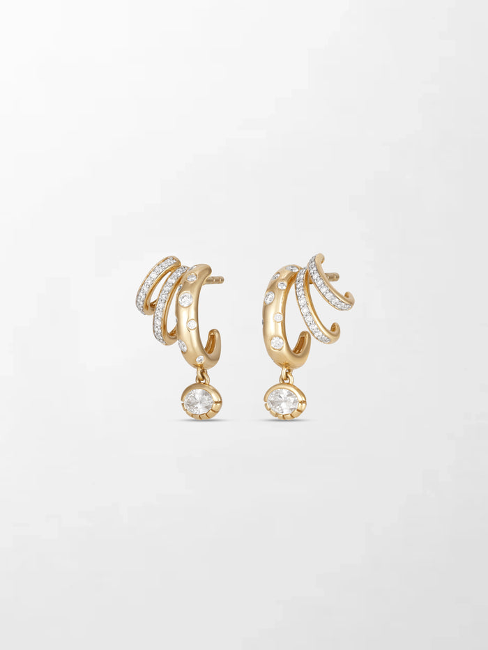Polkadot Claw Diamond Earrings
