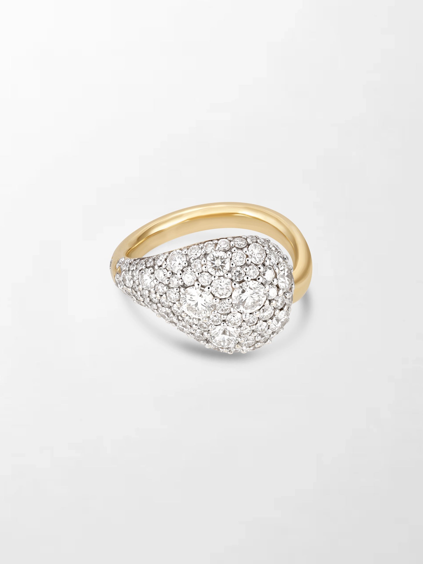 Pear Dome Pave Ring