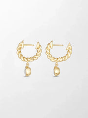 Bezel Drop Earrings
