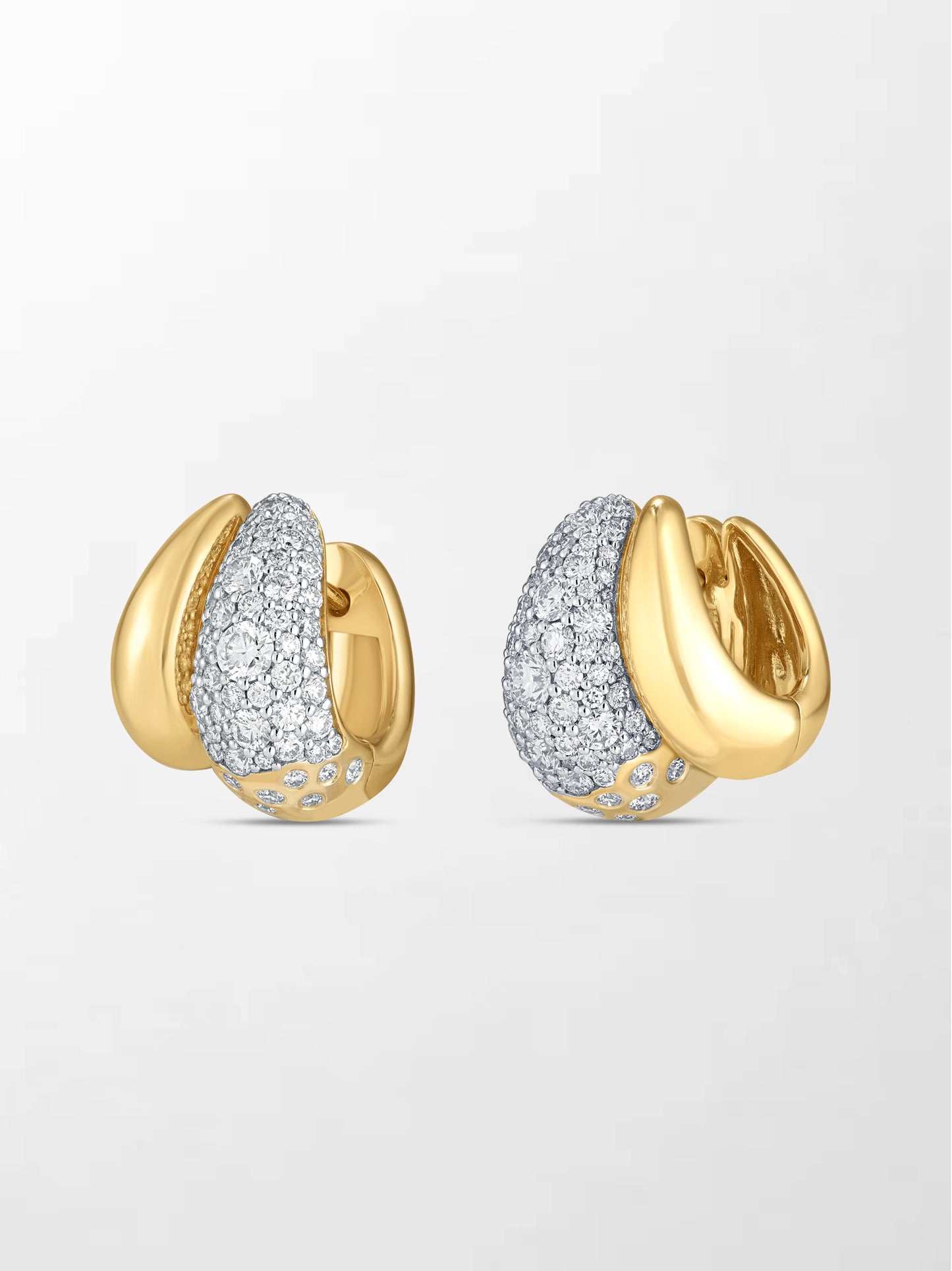 Dome Pavé Huggies