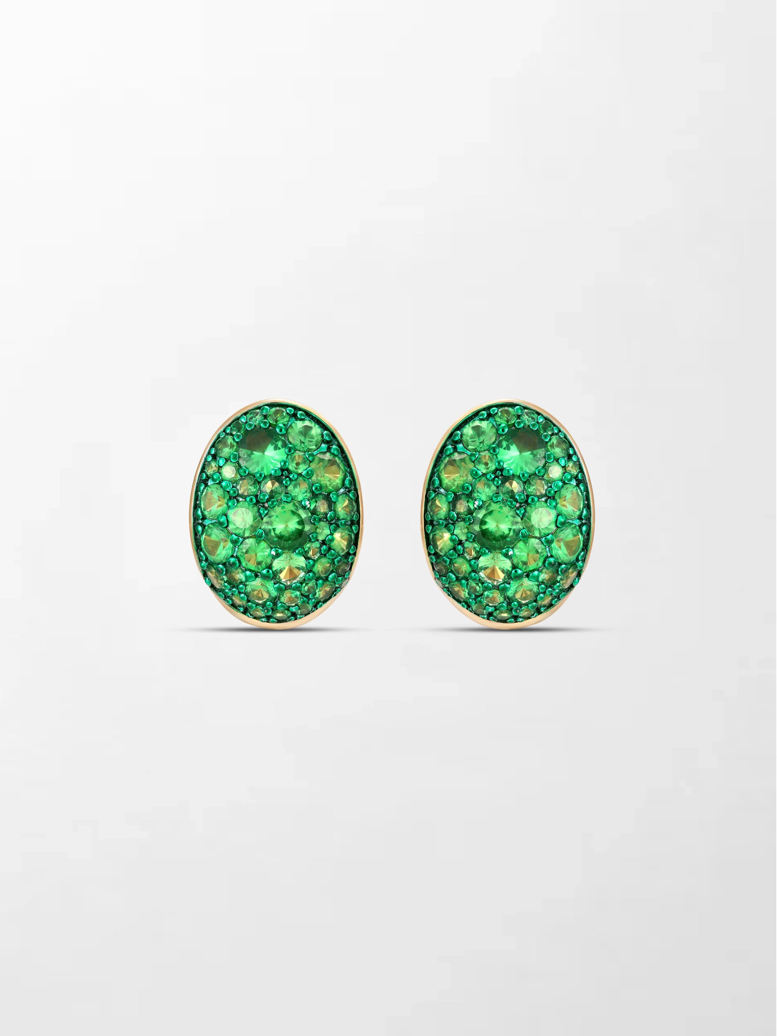 Tsavorite Curve Huggies