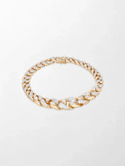 Tapered Cuban Diamond Bracelet