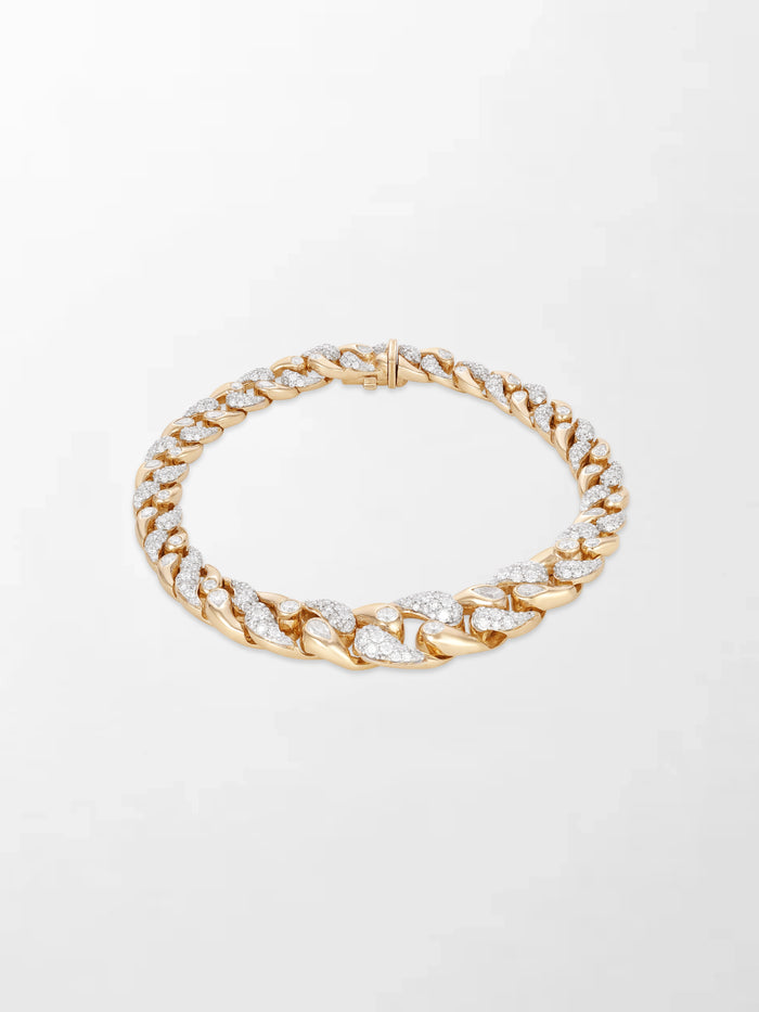 Tapered Cuban Diamond Bracelet