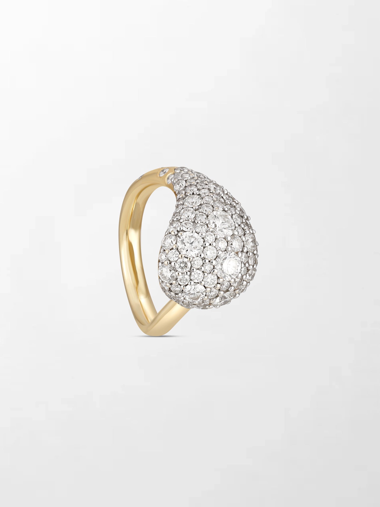 Pear Dome Pave Ring
