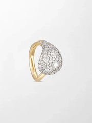 Pear Dome Pave Ring