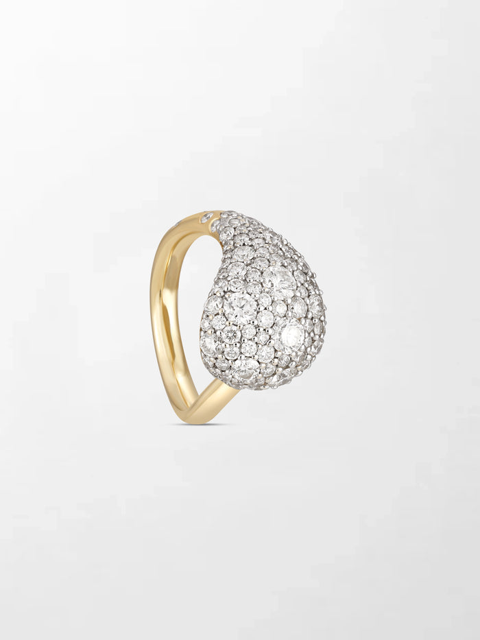 Pear Dome Pave Ring