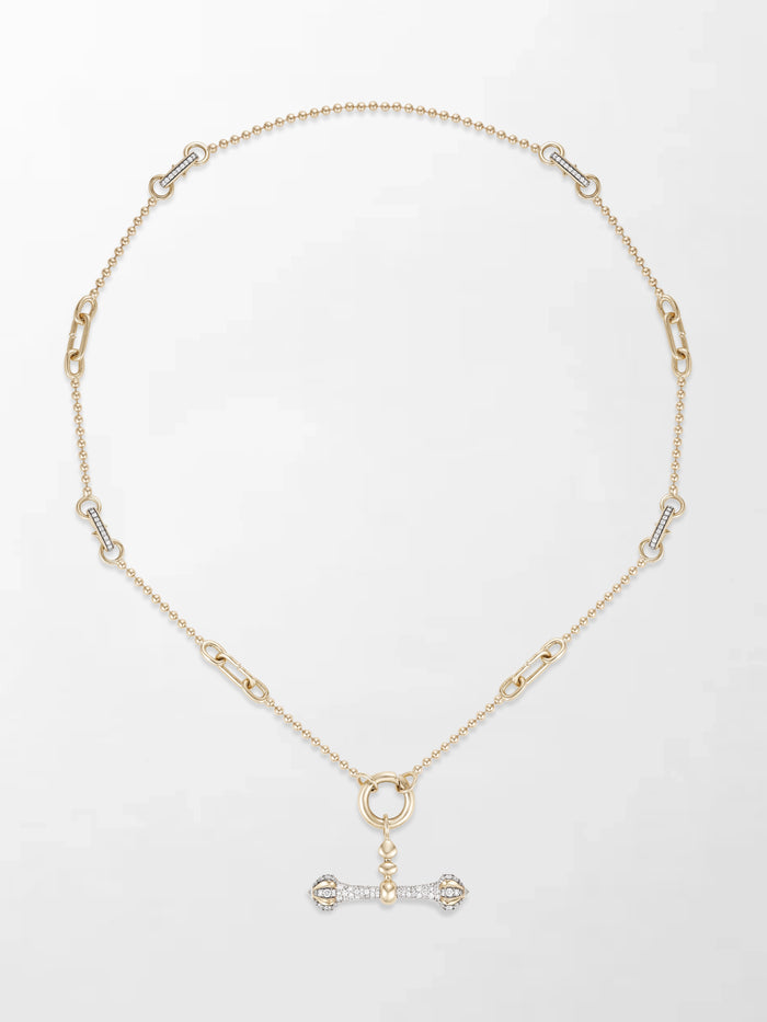 Midnight Diamond Dumbbell T-Bar Chain