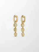 Split Bezel Drop Earrings