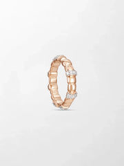 Sleek Rose Grooved Band