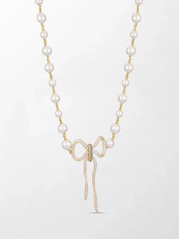 Akoya Pearl Flick-Tie Necklace