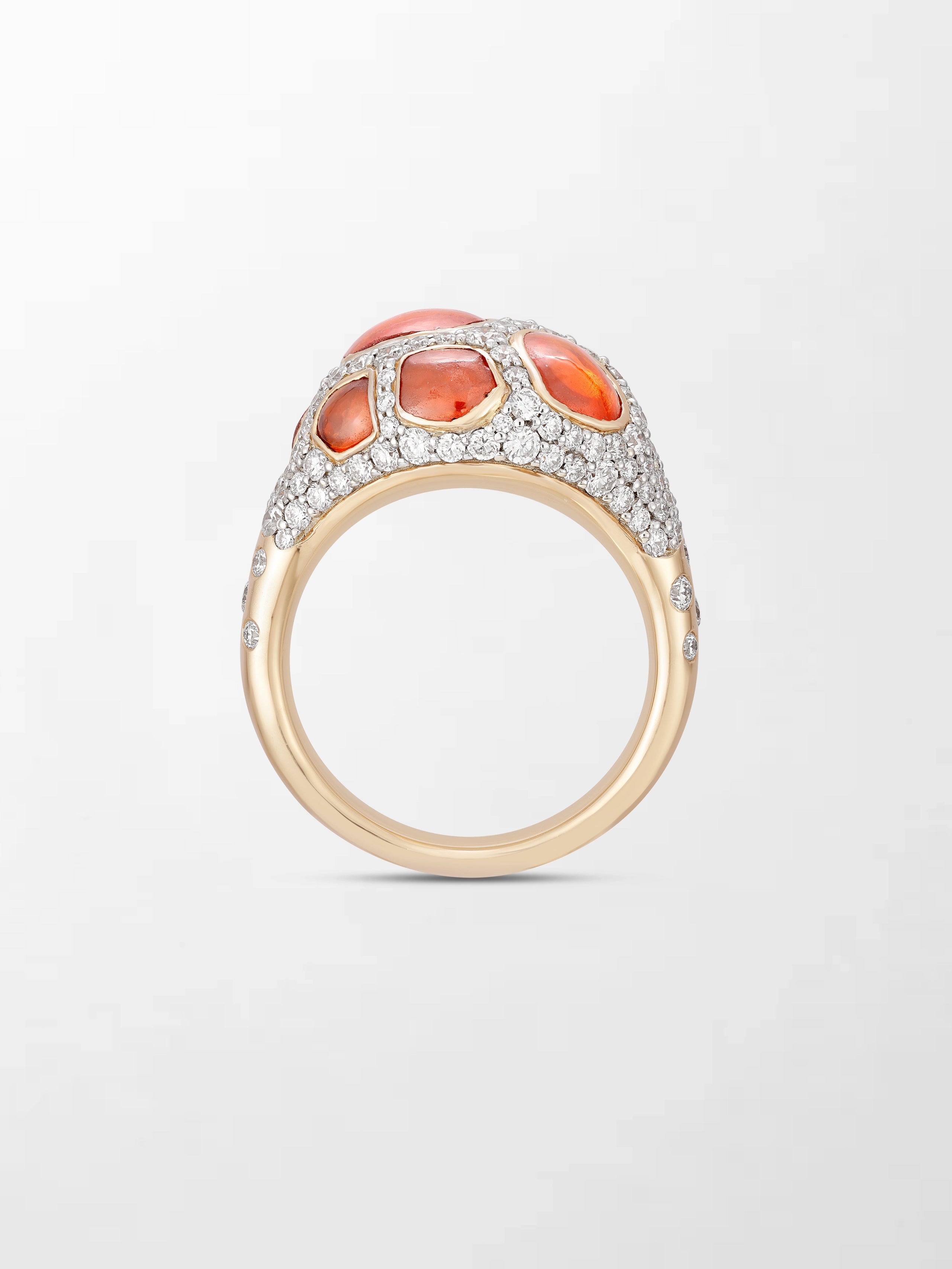 Giraffe Hessonite Ring
