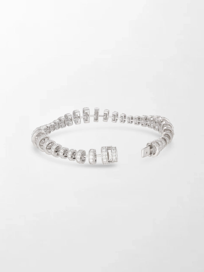 Snow Tapered Roundelle Bracelet