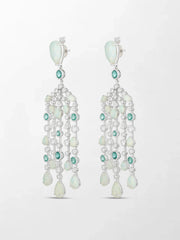 Moonlit Opal Chandelier Earrings