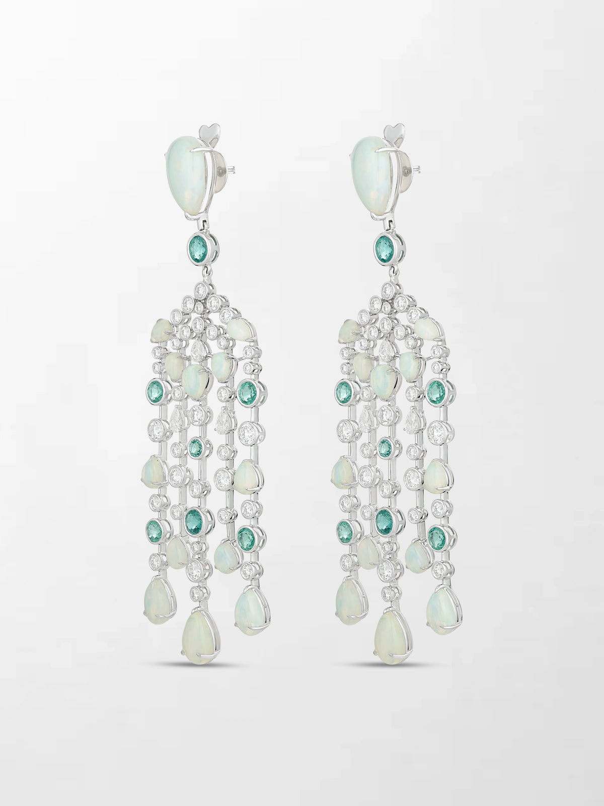Moonlit Opal Chandelier Earrings