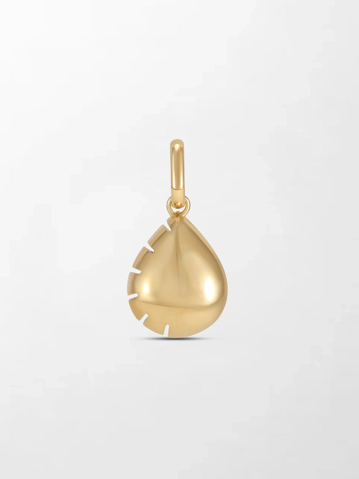 Split Bezel Snow Teardrop Pendant