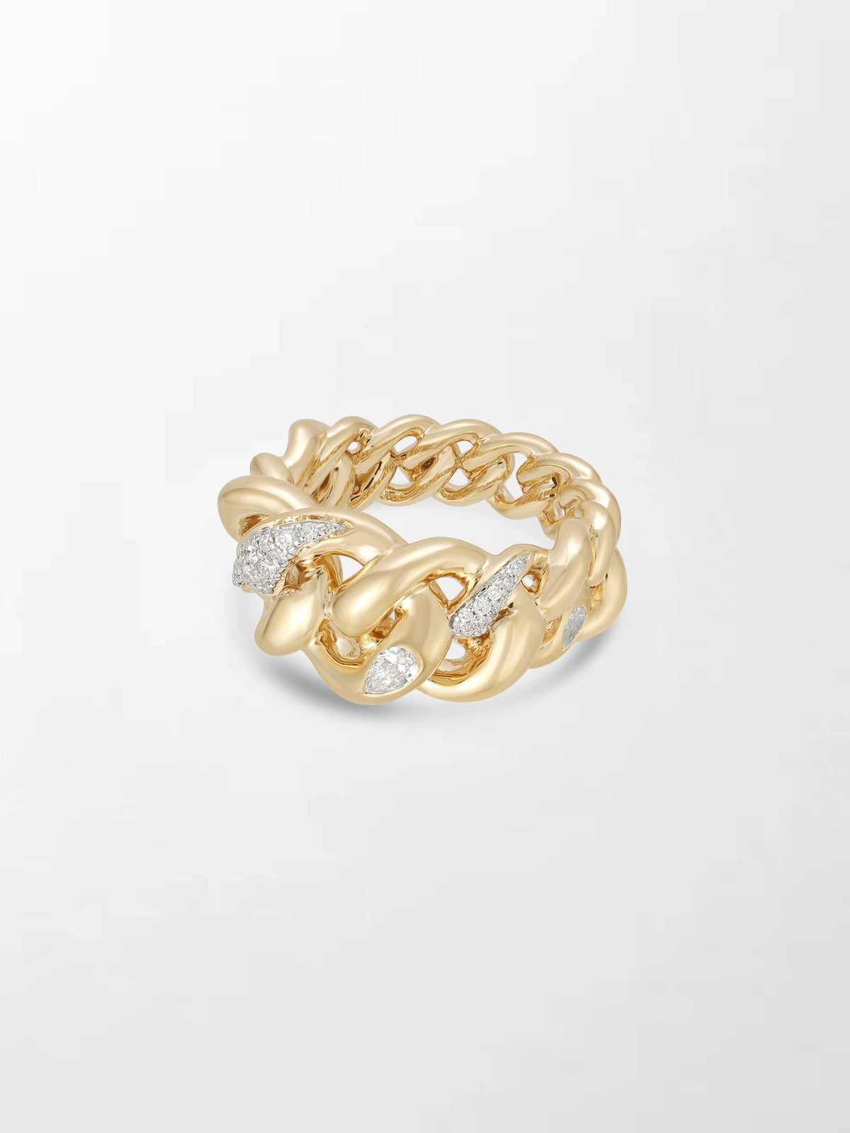 Cuban Pavé Diamond Band