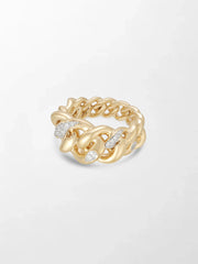 Cuban Pavé Diamond Band