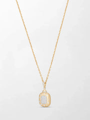 Mixed Shaped Diamond Pendant on Cube Chain