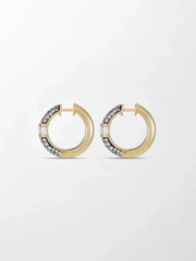 Rhodium Pavé Baguette hoops