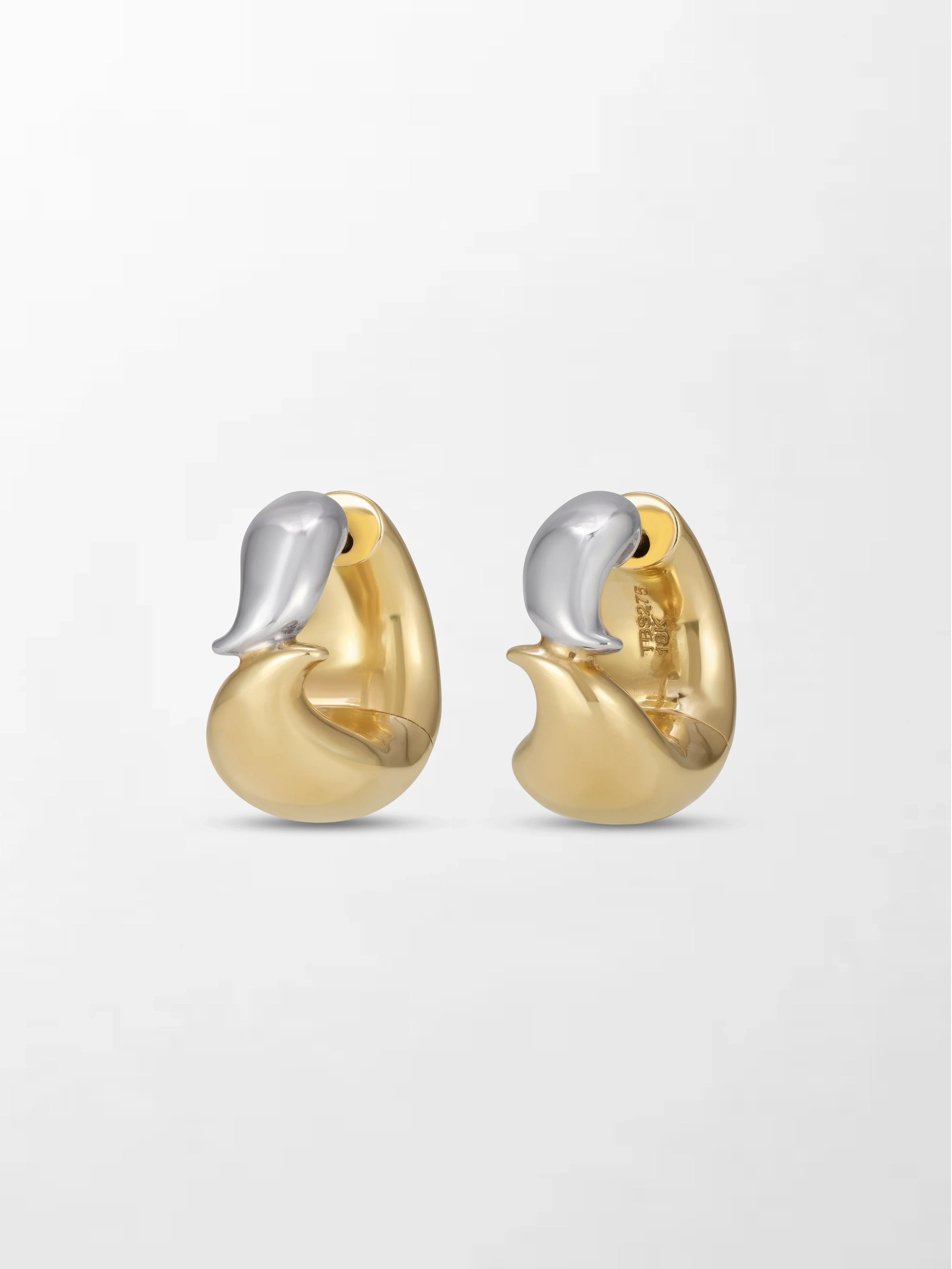 Twin Gold Flick Earring 18K